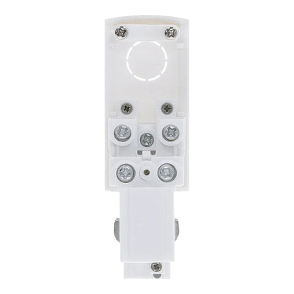 Lumexa 3-fase rail power connector links wit vooraanzicht