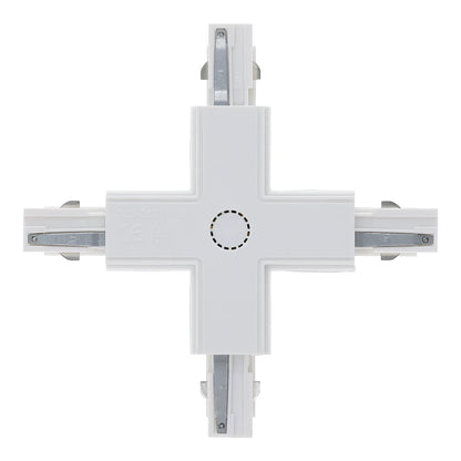Lumexa 3-fase rail X-connector wit zijaanzicht