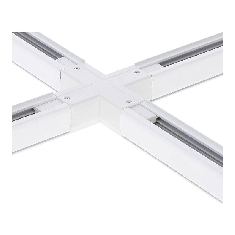 Lumexa 3-fase rail X-connector wit afmetingen