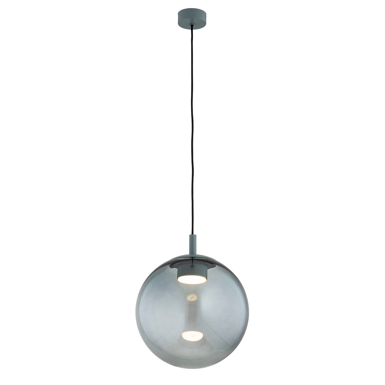 Sacramento hanglamp Rookglas-flessengroen