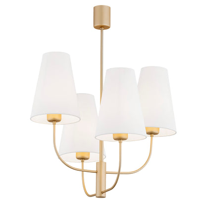 Safiano wit-goud glamour kroonluchter