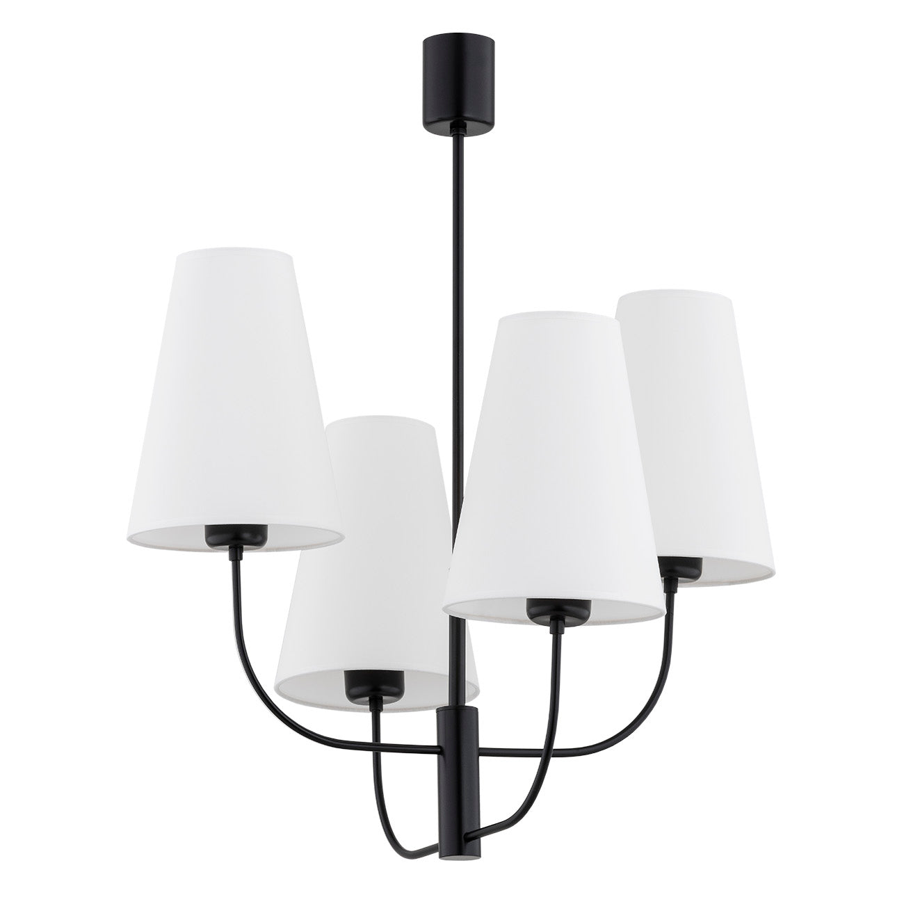 Safiano wit-zwart glamour kroonluchter sfeerfoto 4