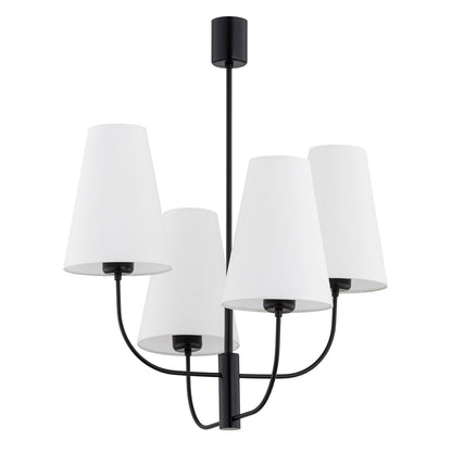 Safiano wit-zwart glamour kroonluchter sfeerfoto 4