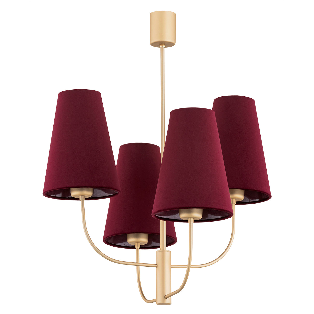 Safiano bordeaux-goud glamour kroonluchter sfeerfoto 4