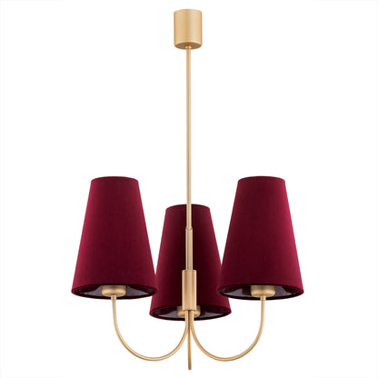 Safiano bordeaux-goud glamour kroonluchter sfeerfoto 3