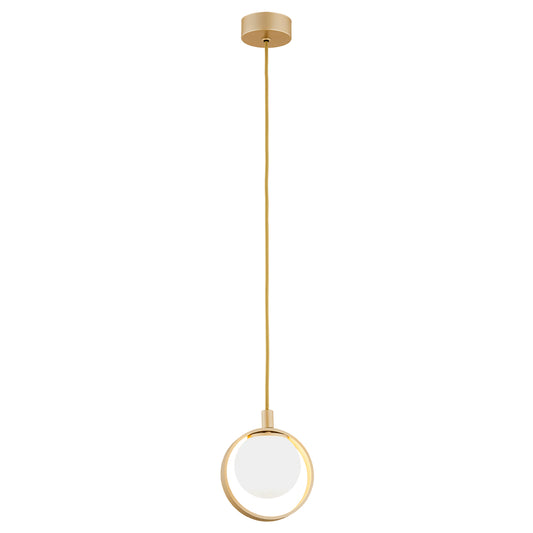 Saturnia hanglamp Opaalglas-goud 1-lichts