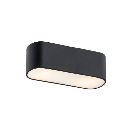 Toni plafondlamp Melkglas zwart