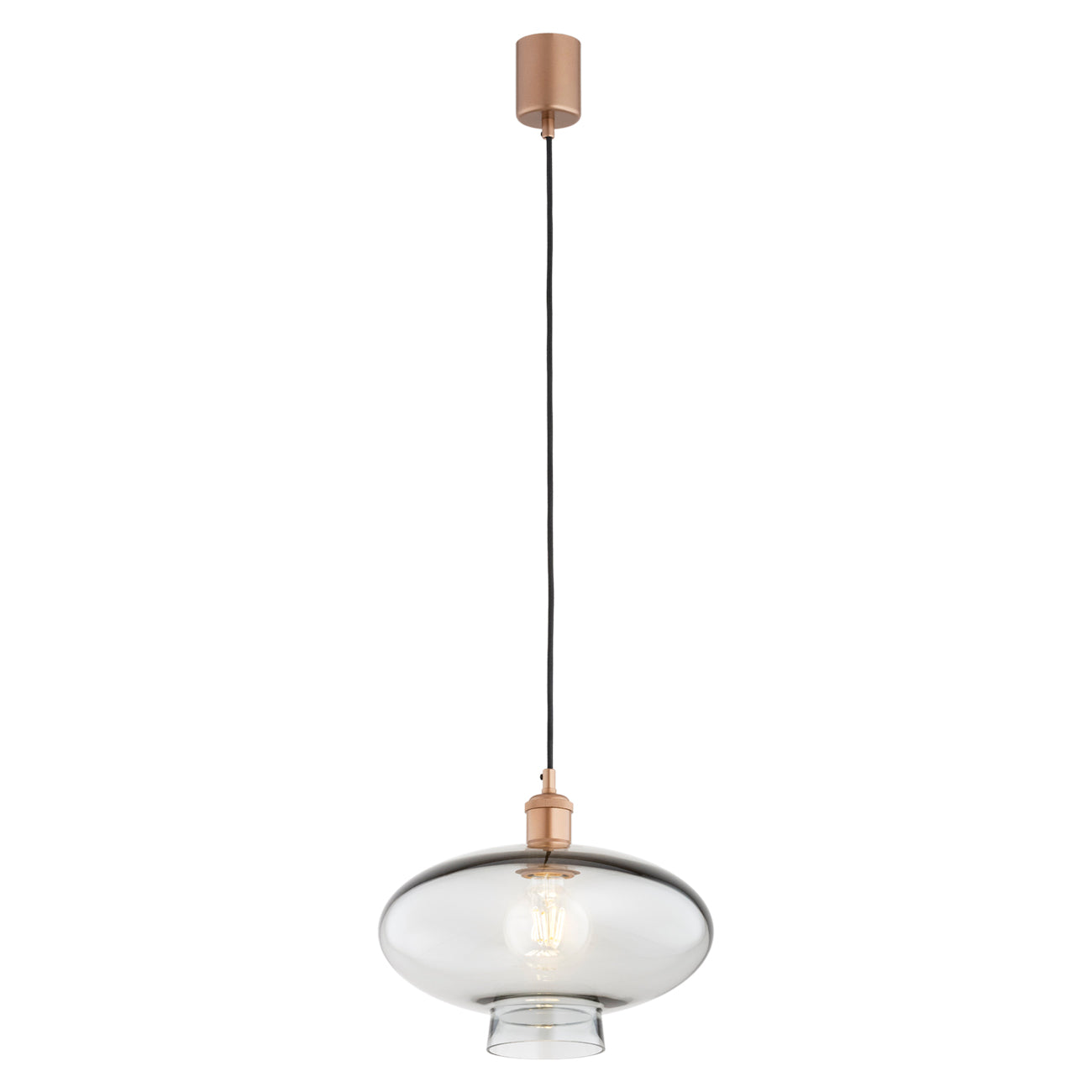 Tresco hanglamp Rookglas-koper