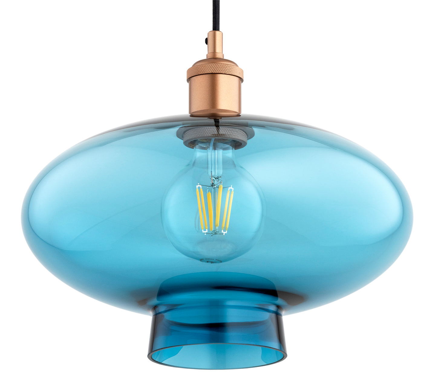 Tresco hanglamp Blauw-koper