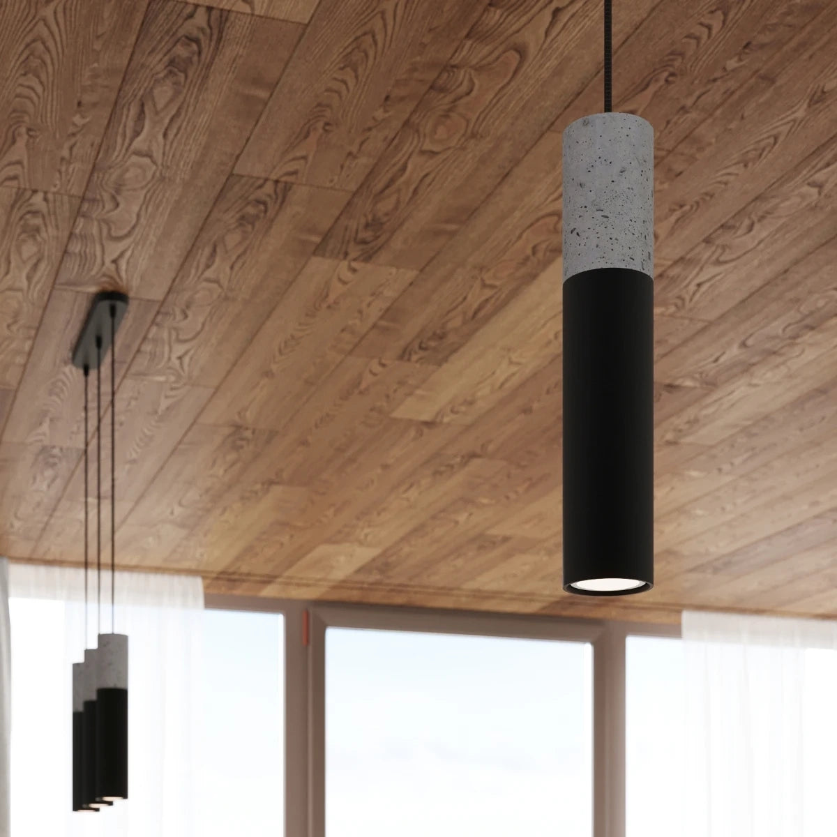 Trio Sphere | 3-light spherical pendant lamp | black or white