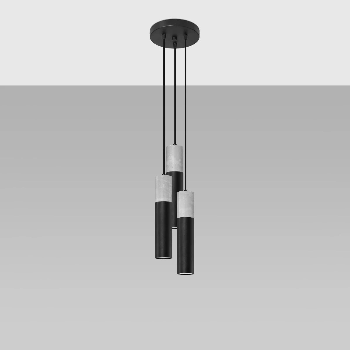 Trio Sphere | 3-light spherical pendant lamp | black or white