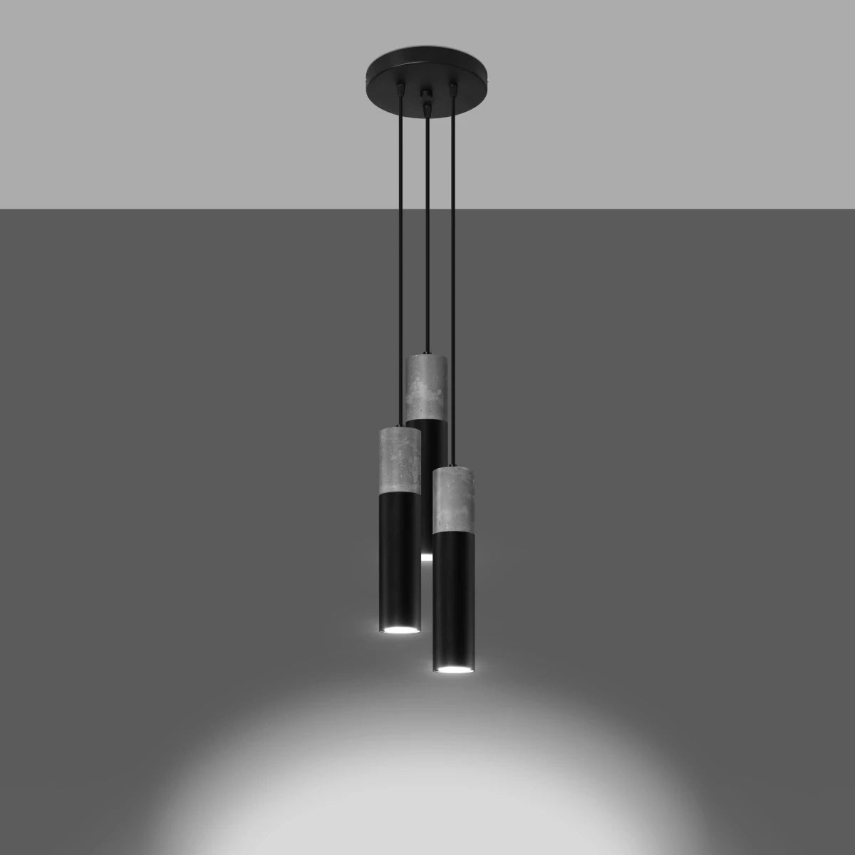 Trio Sphere | 3-light spherical pendant lamp | black or white