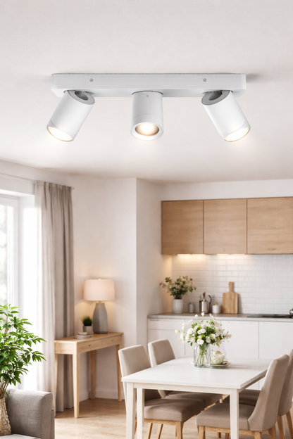 Trivo | 3-spot rectangular surface-mounted spotlight | 3× GU10 IP44