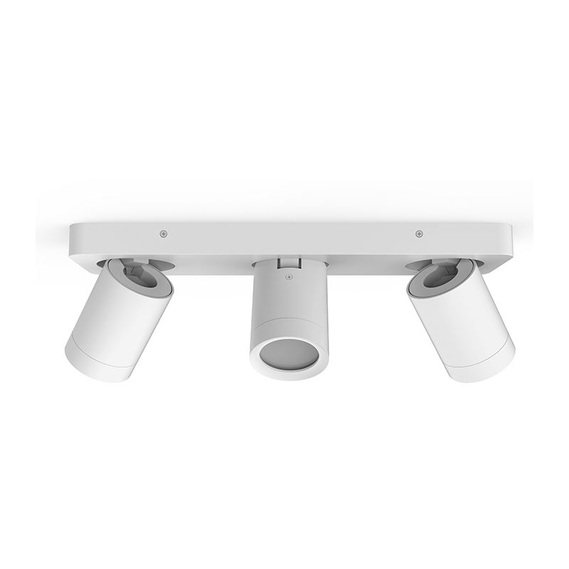 Trivo | 3-spot rectangular surface-mounted spotlight | 3× GU10 IP44