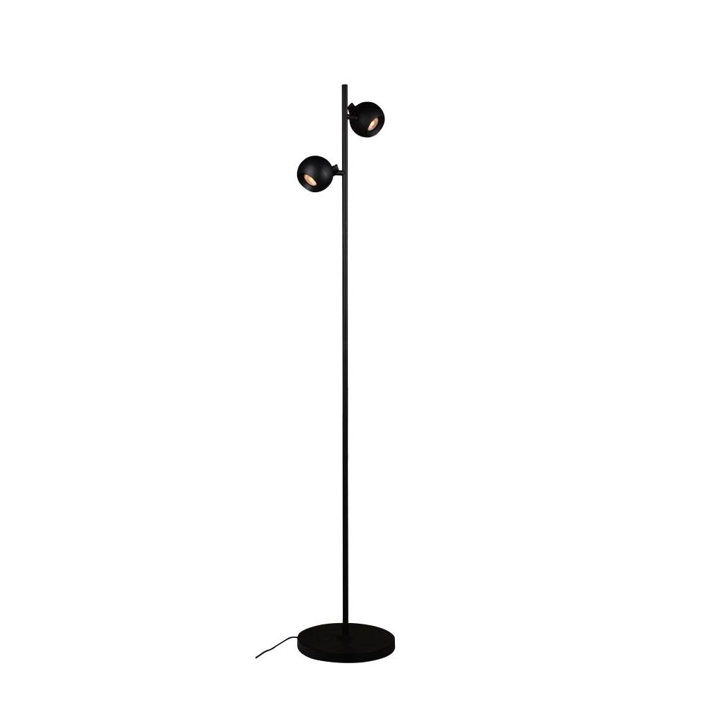 BOLERO 2-lichts | vloerlamp | 2× GU10 | 150 cm | zwart