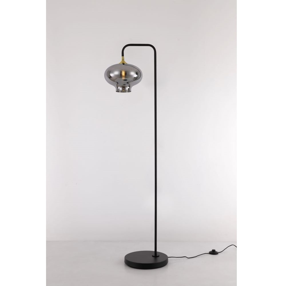 DAJANO 1-lichts | vloerlamp | E27 | 150 cm | zwart/goud