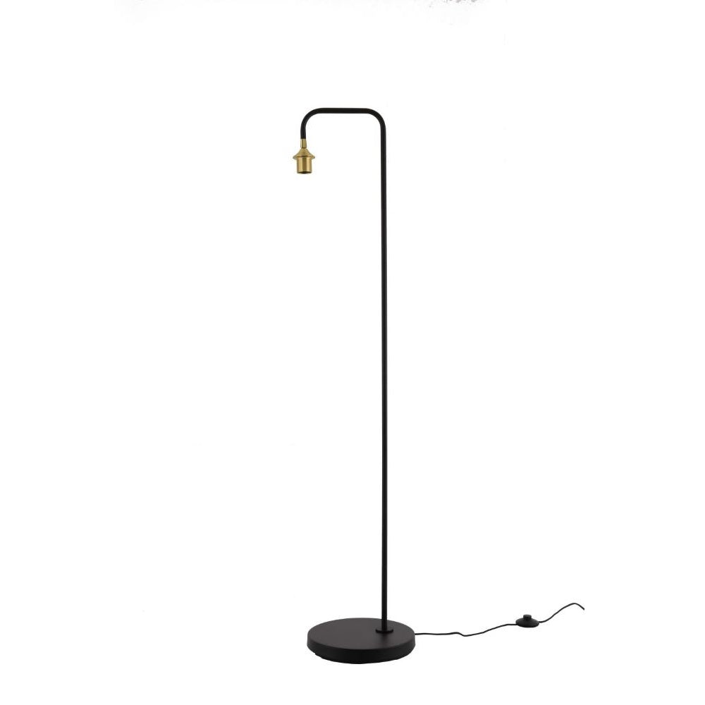 DAJANO 1-lichts | vloerlamp | E27 | 150 cm | zwart/goud