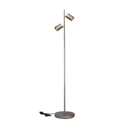 MEGANO 2-lichts | vloerlamp | 2× GU10 | 150 cm | champagne of zwart