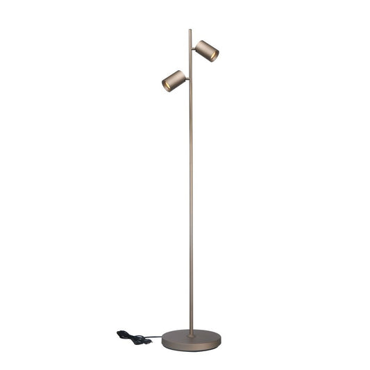 MEGANO 2-lichts | vloerlamp | 2× GU10 | 150 cm | champagne of zwart