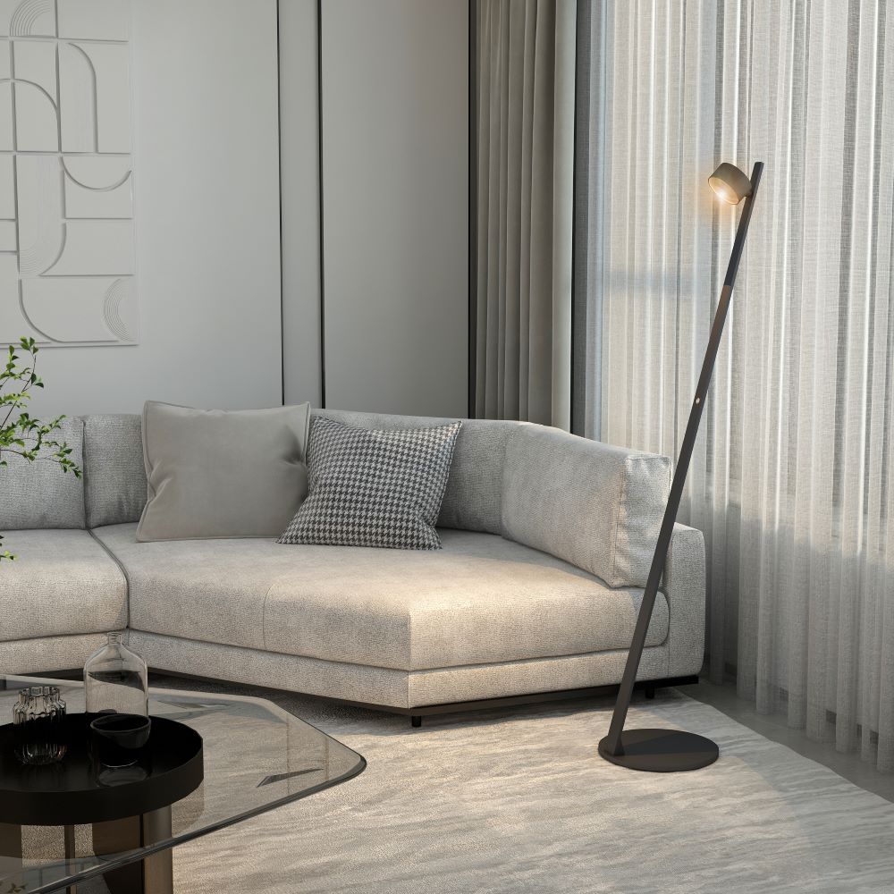 OMEGA | vloerlamp | LED | 146 cm | zwart