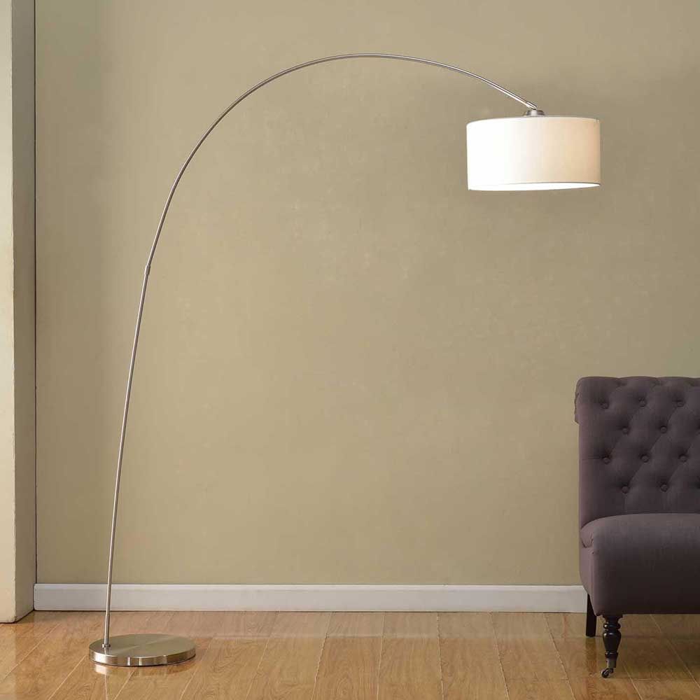 BOW | vloerlamp | E27 | 200 cm | mat staal
