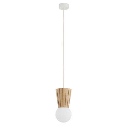 Volante hanglamp Opaal-lichteiken 1-lichts