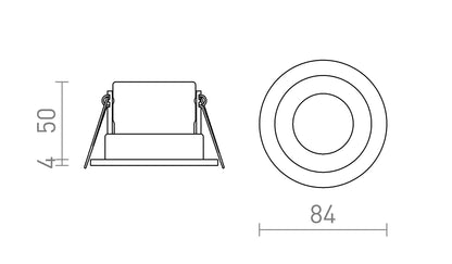 Valeo LED recessed spotlight 11W IP65 3000K white