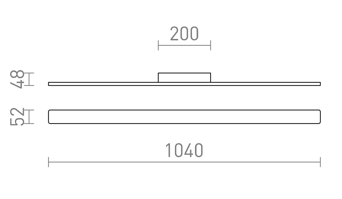 VectaLine 104 – LED Wandlamp Zwart