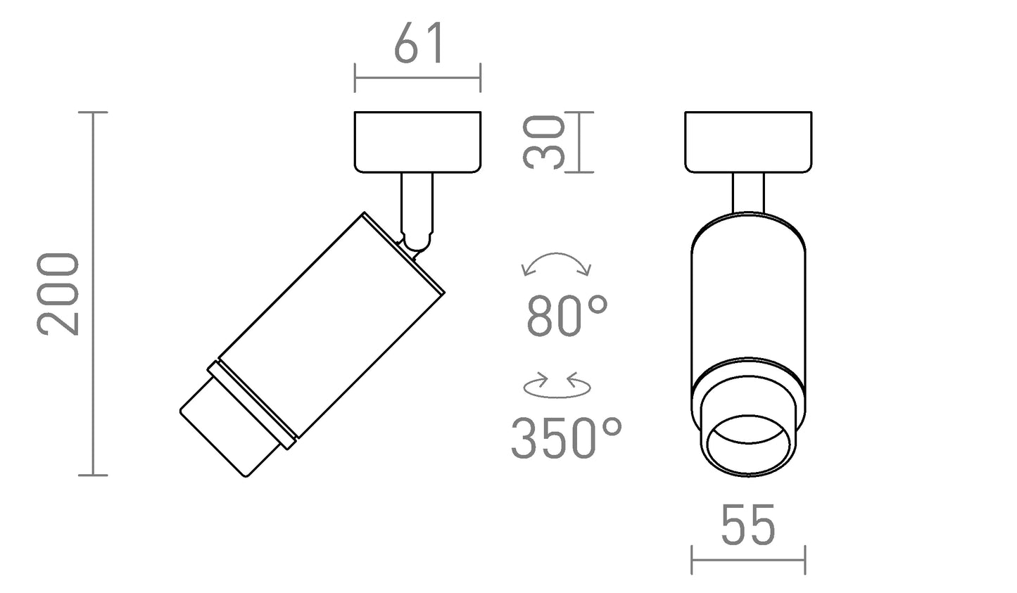 Vector Flex | adjustable ceiling spotlight | flexible design