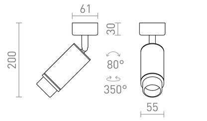 Vector Flex | adjustable ceiling spotlight | flexible design