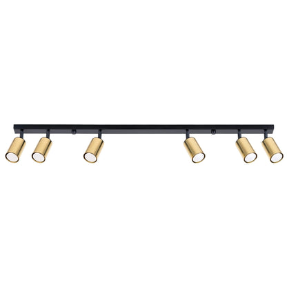 Velaro Six | 6-Light Ceiling Lamp | Matte Black & Gold