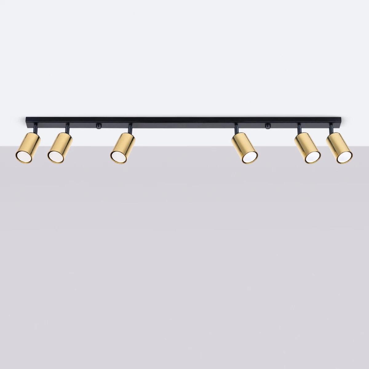 Velaro Six | 6-Light Ceiling Lamp | Matte Black & Gold