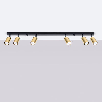 Velaro Six | 6-Light Ceiling Lamp | Matte Black & Gold