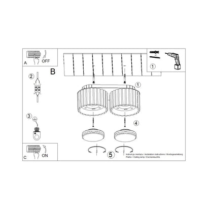 Veyra 2 Taupe Deckenleuchte GX53