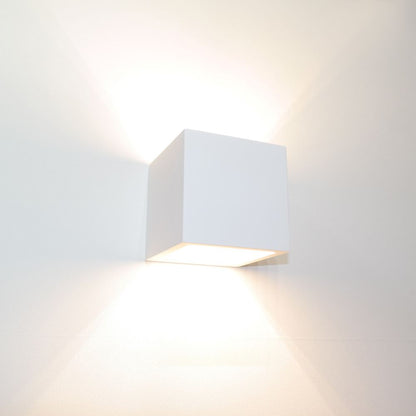 Wandlamp PLASTER vierkant (gips)