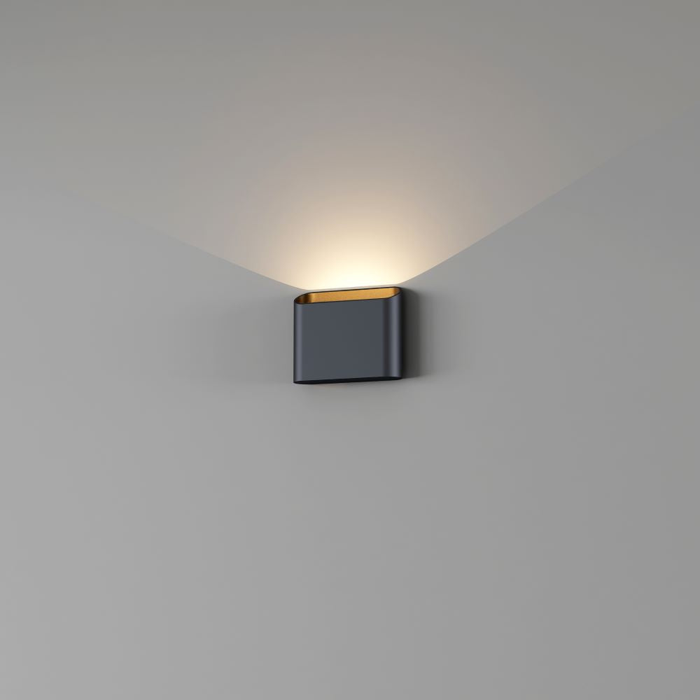 Wandlamp DIAZ 1lichts - Zwart/mat goud