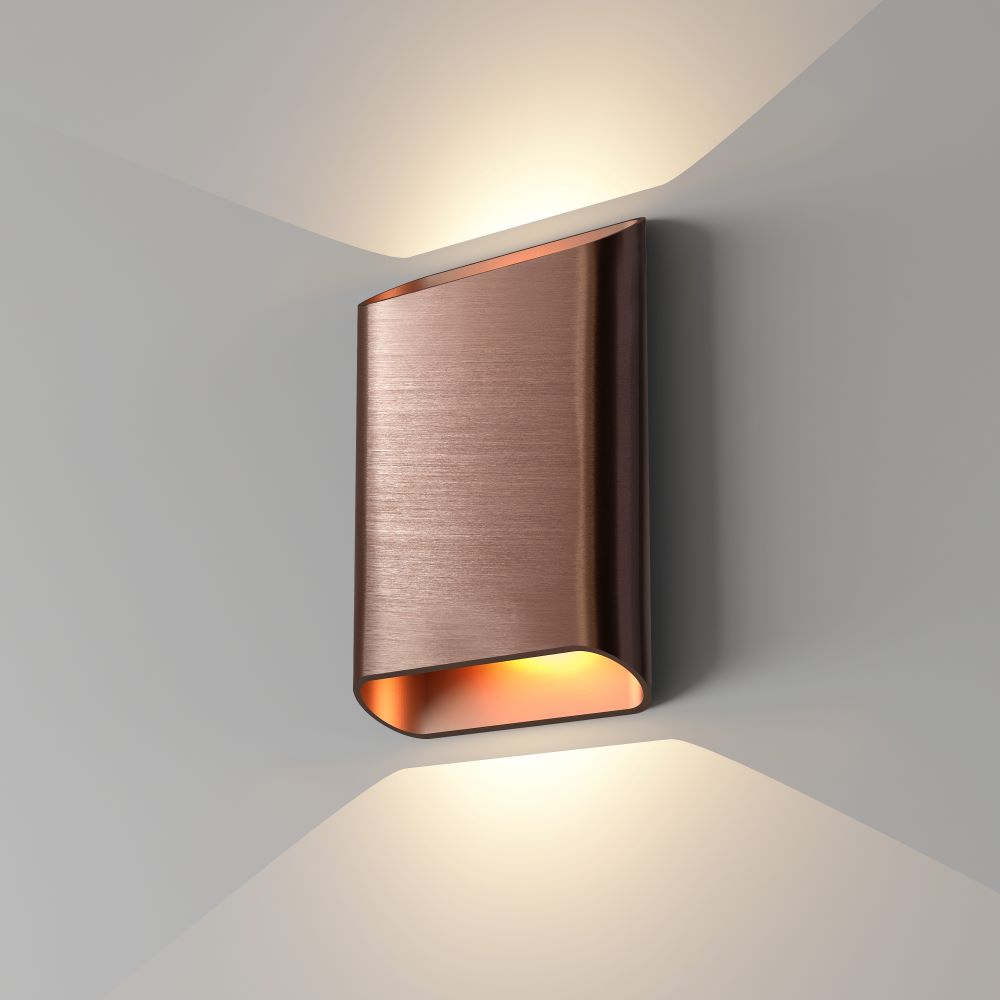 Wandlamp DIAZ-L - Brons geborsteld