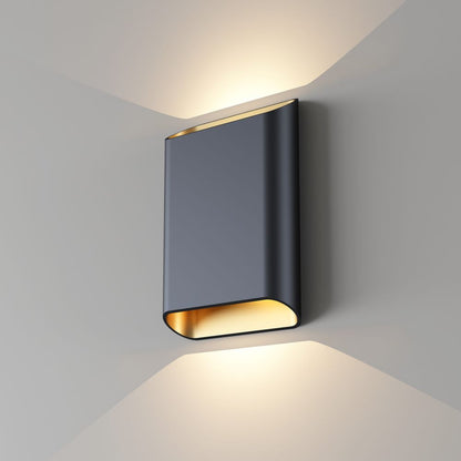 Wandlamp DIAZ-L - Zwart/mat goud