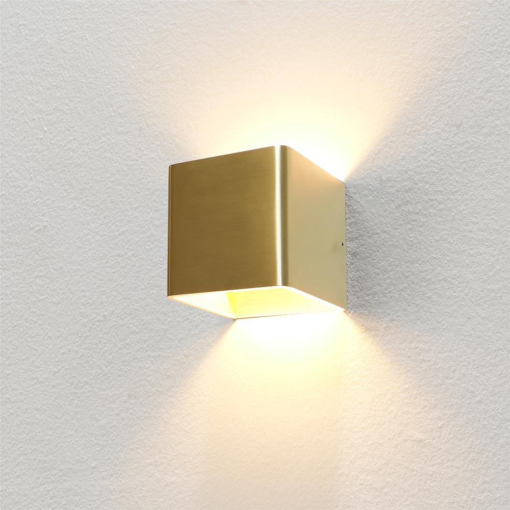 Wandlamp FULDA - Goud geborsteld