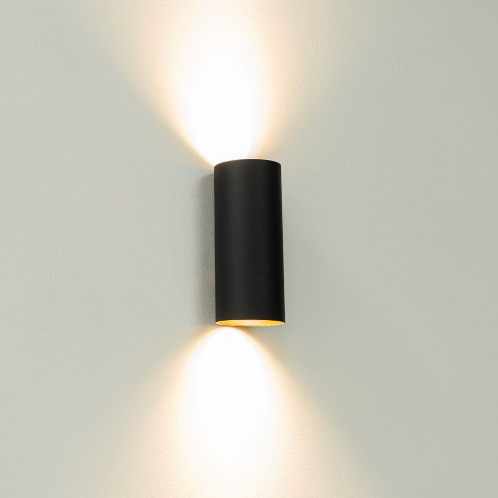 Wandlamp ROULO2 - Zwart/goud