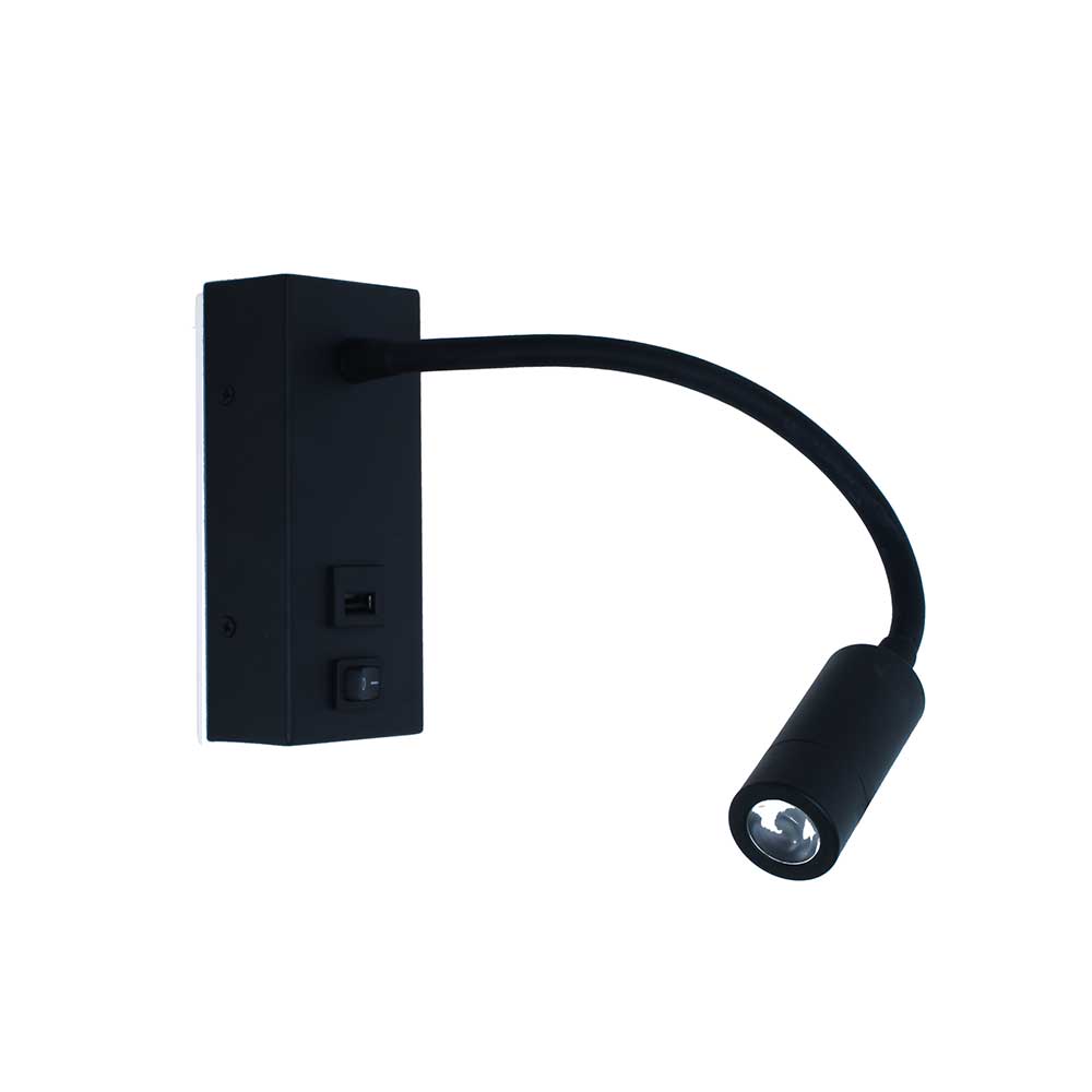 Wandlamp EASY LED USB - Zwart