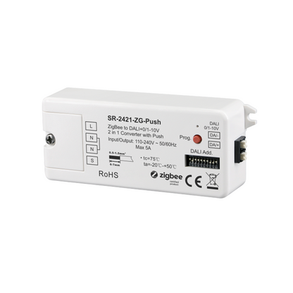 Sunricher Zigbee naar DALI en 0-10V module detail