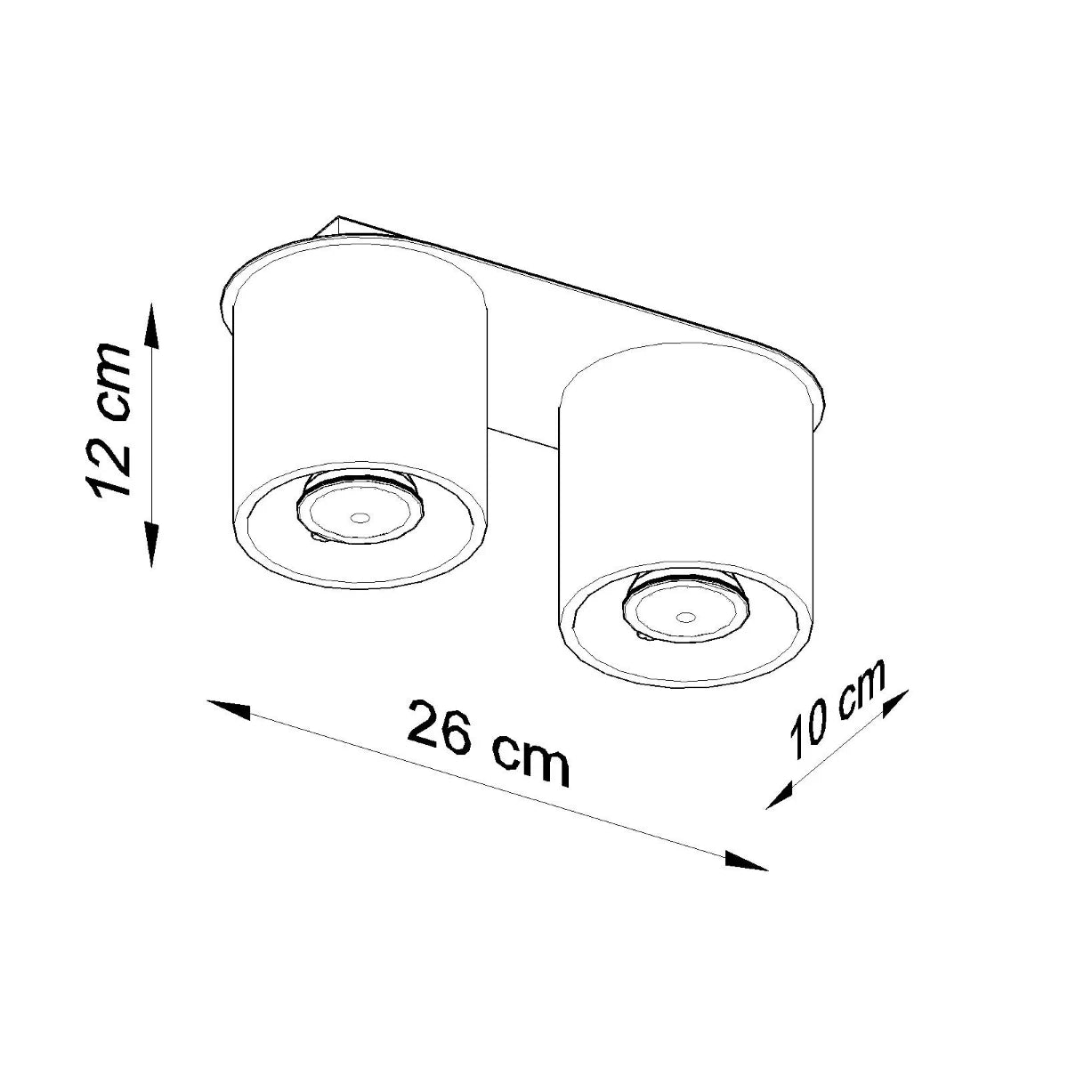 Zyro 2 | 2-spot round ceiling light | white or black