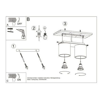 Zyro 2 | 2-spot round ceiling light | white or black