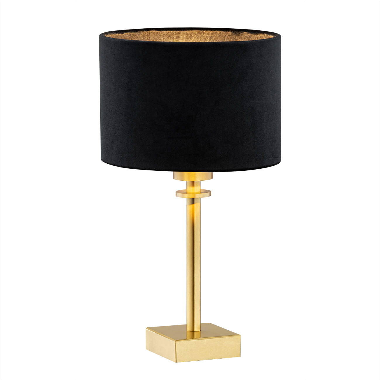 Abbano tafellamp Zwart-messing