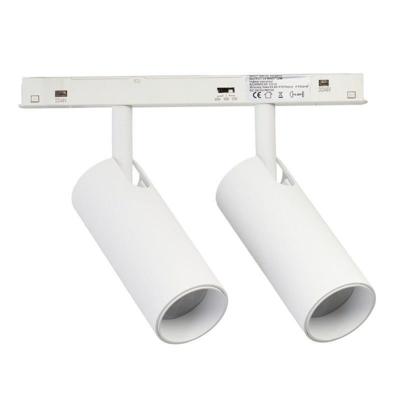 NIKO 2 2LINE 2X12W CCT SWITCH DIMM | Προβολέας ράγας | ALFA Magnetic 48V | λευκό ή μαύρο