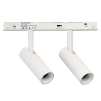 NIKO 2 2LINE 2X7W CCT SWITCH DIMM | Bodové svietidlo na koľajnicu | ALFA Magnetic 48V | biele alebo čierne