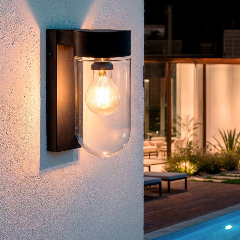 Enzivo solar wandlamp sfeerbeeld gevel