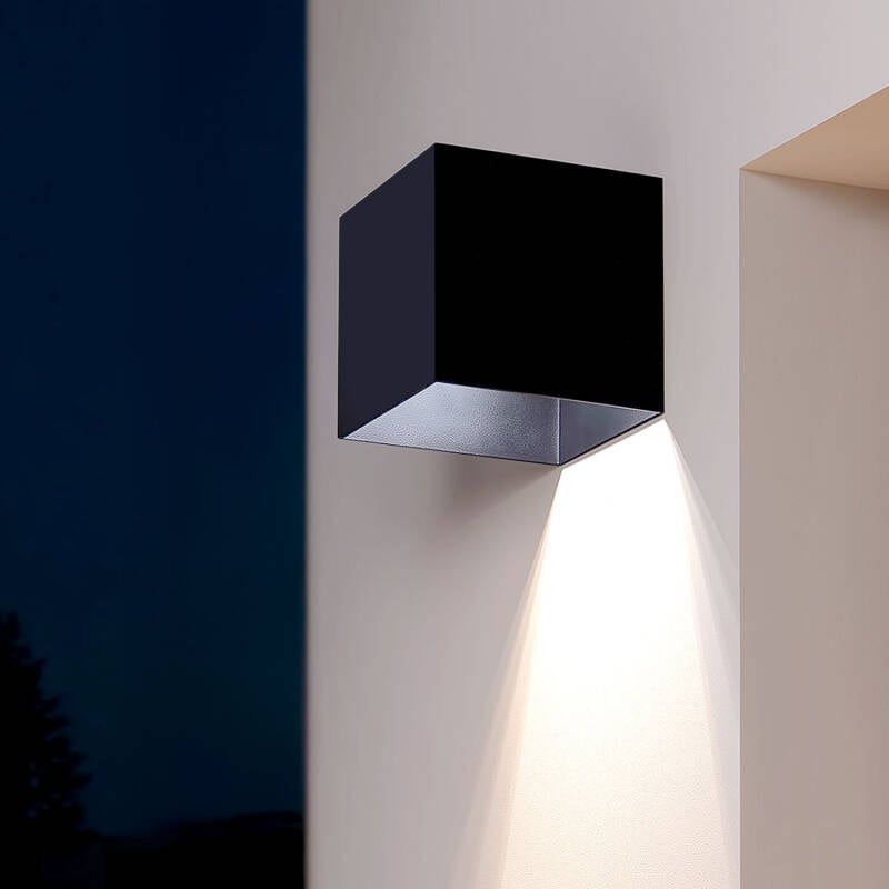 Erosaro solar wandlamp kubus sfeerbeeld