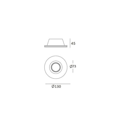 GIPSARO gips inbouwspot zaagmaat Ø133 mm